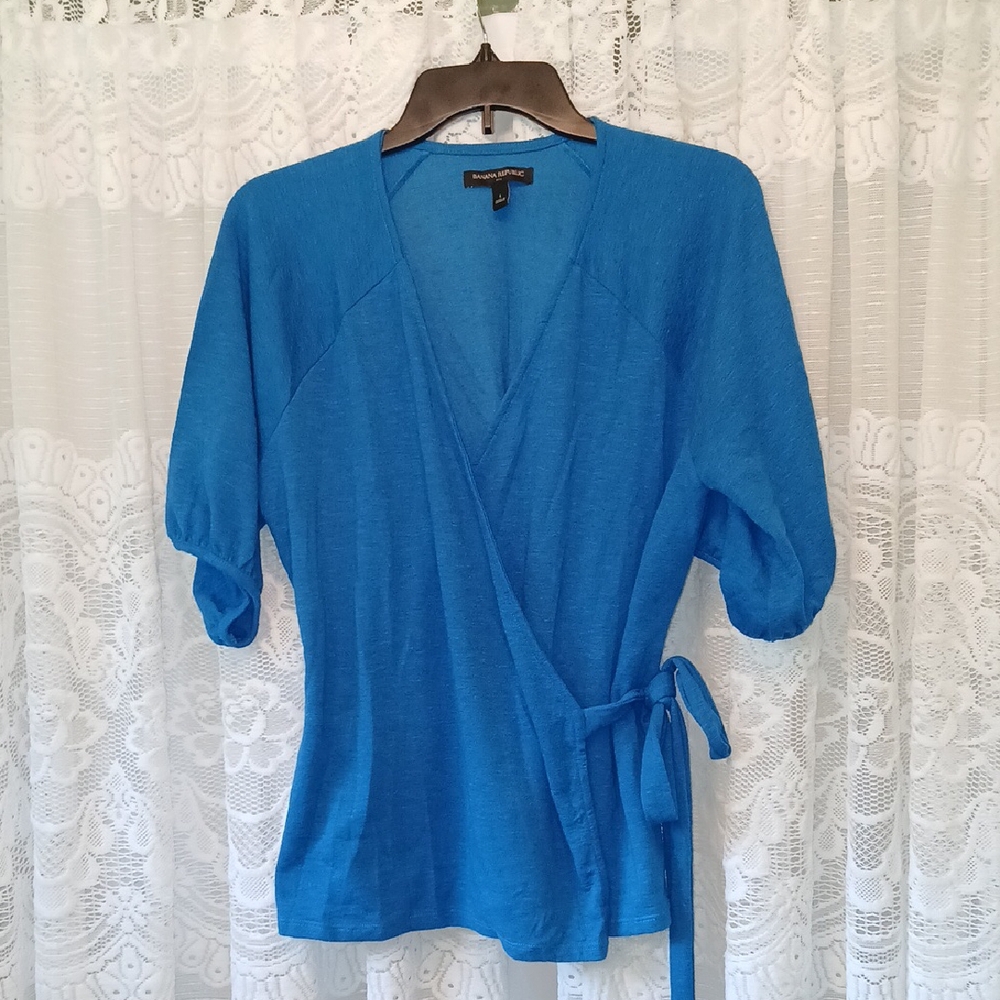 Banana Republic Classic Blue Knit Top